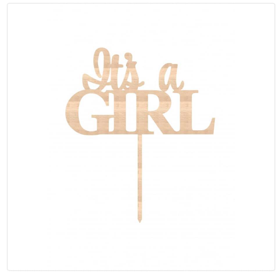 Cake topper — It's a girl