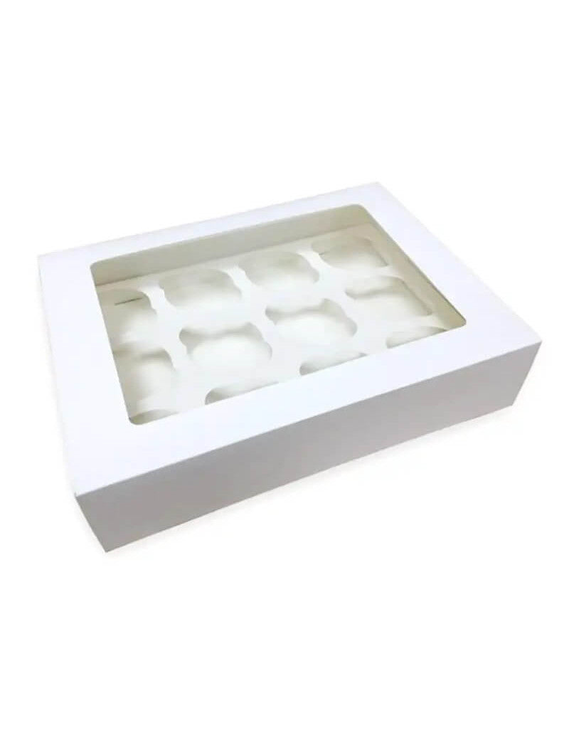 Boîte à cupcakes à fenêtre — pour 12
