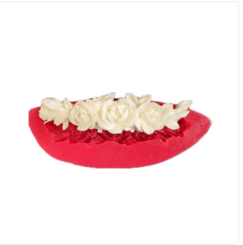 Moule en silicone — couronne de rose