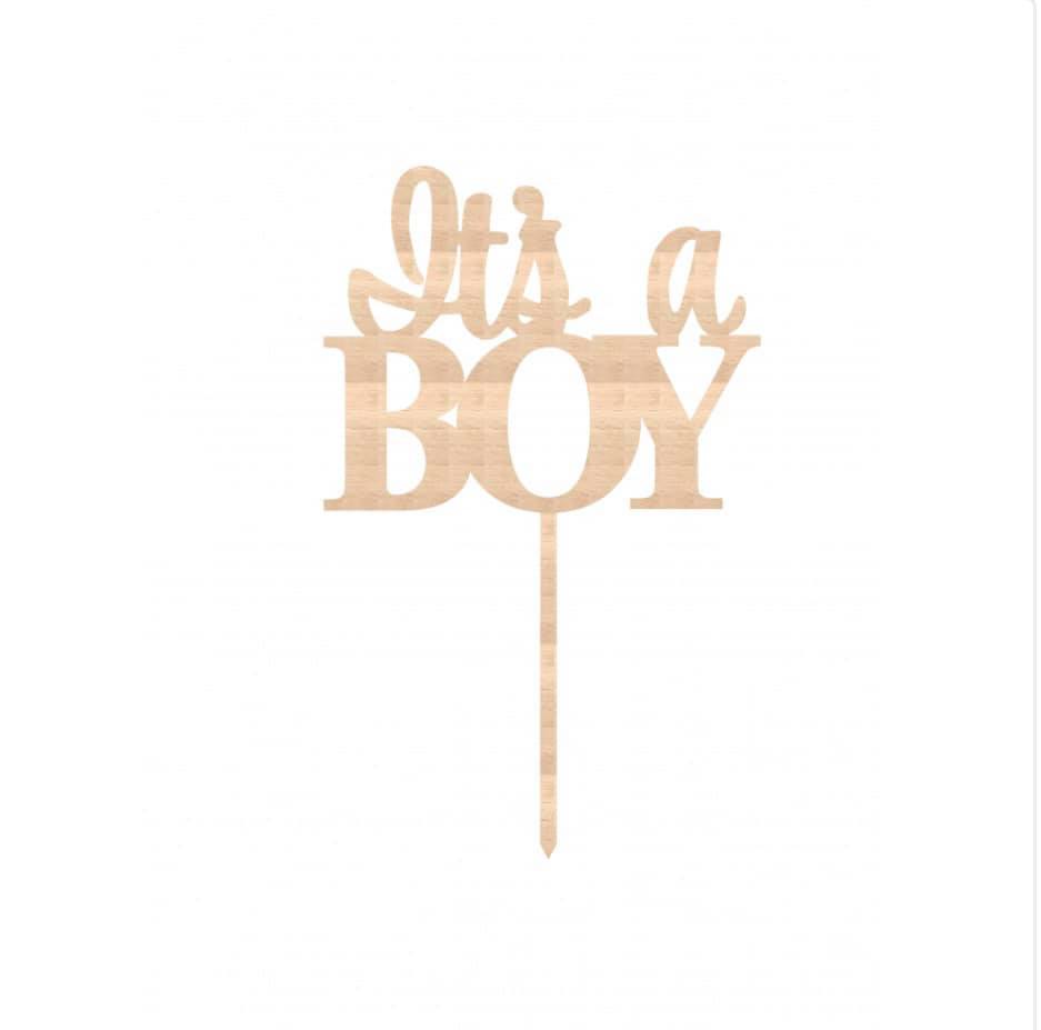 Cake topper — It's a boy