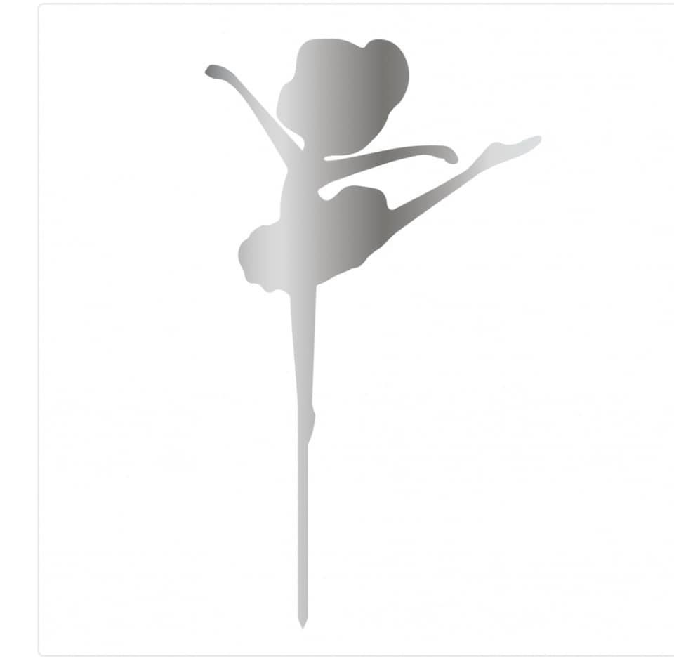 Cake topper — sirène argentée