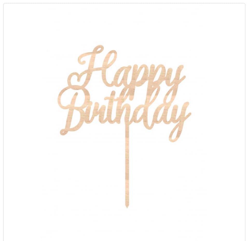 Cake topper — Happy birthday