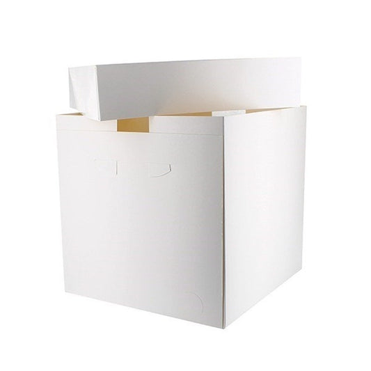 Boîte à gâteaux profonde blanche