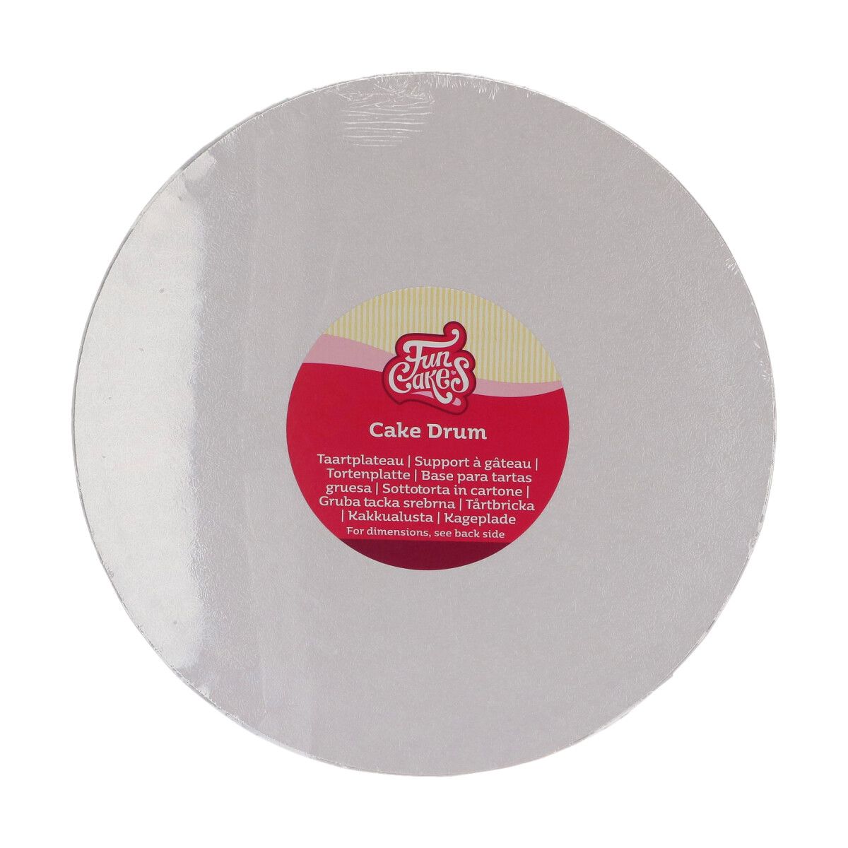 Cake board rond FunCakes blanc — 25 cm
