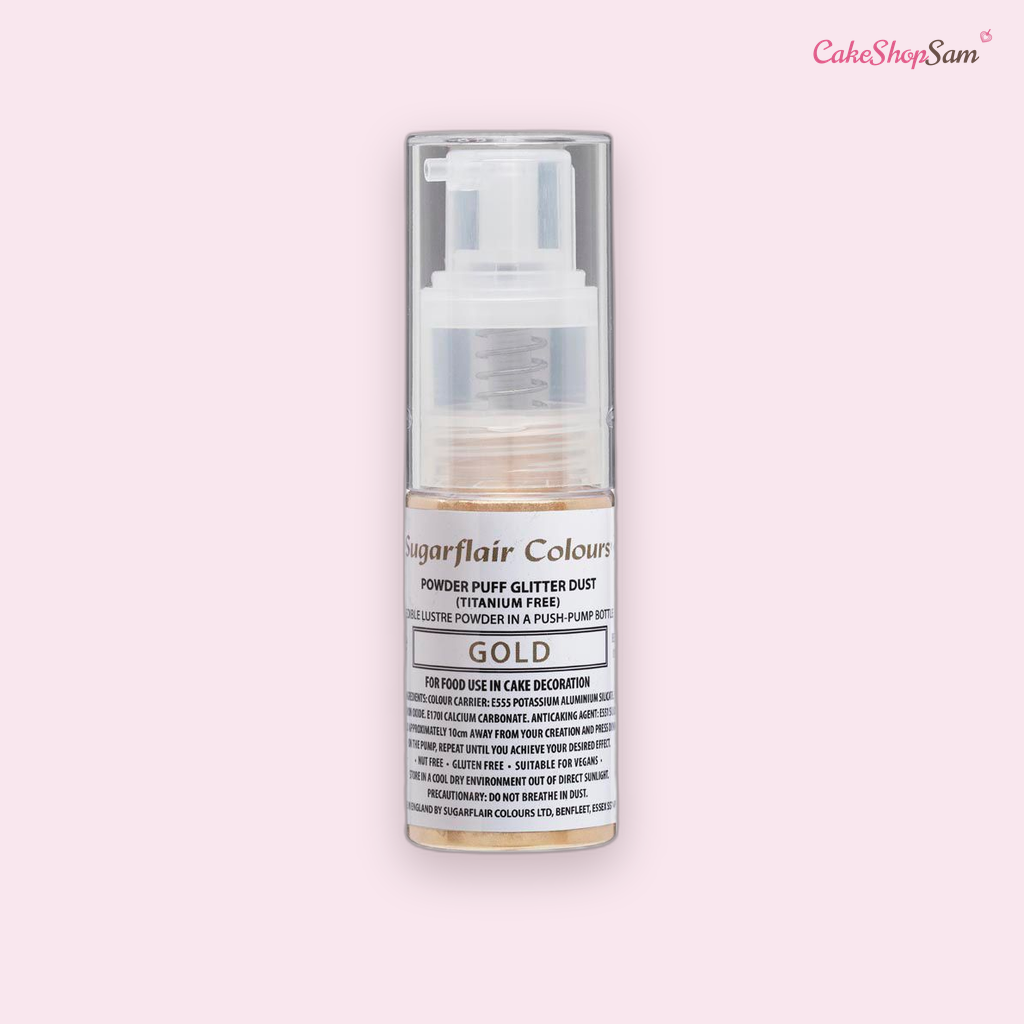 Spray pailleté Sugarflair — Gold (10 g)