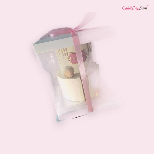 Boîte à gâteaux blanche transparente — lot de 5 — CakeShopSam