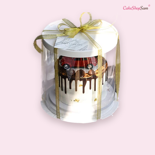 Boîte pâtissière ronde transparente — lot de 2 — CakeShopSam