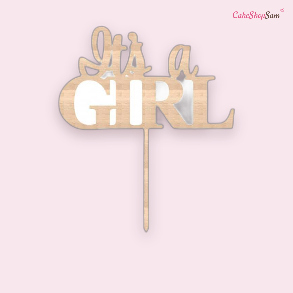 Cake topper -It's à girl — CakeShopSam