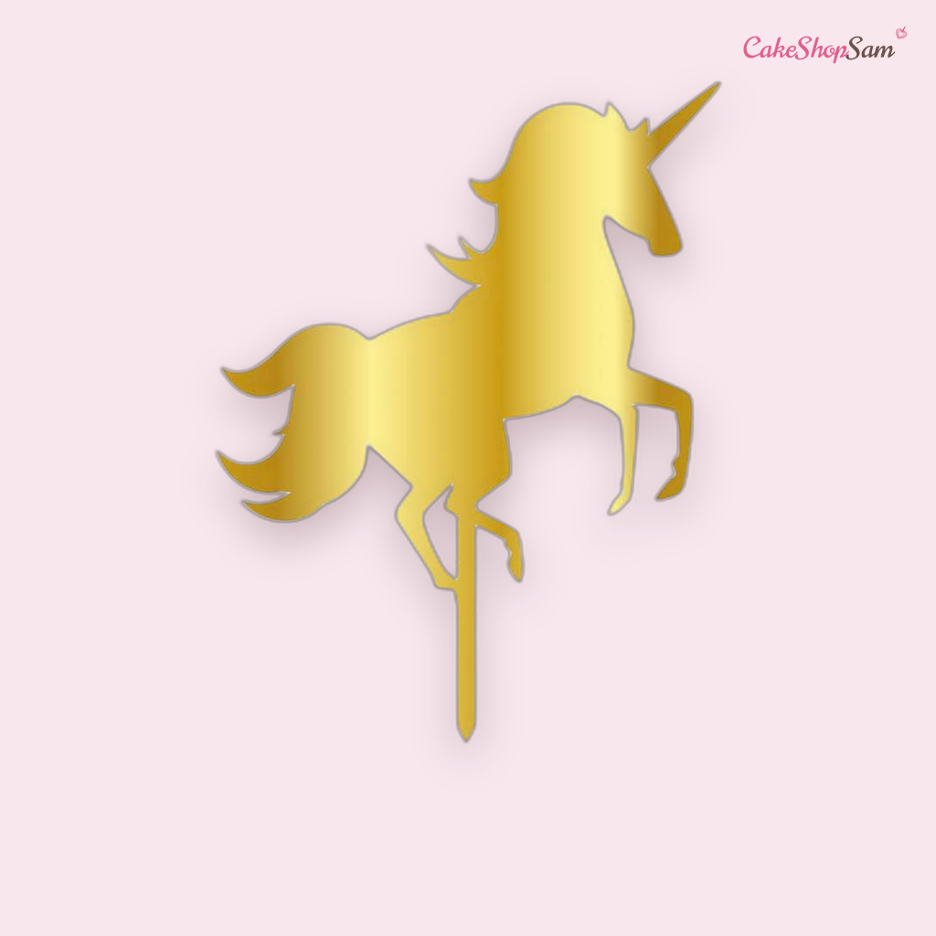 Cake topper - Licorne doré — CakeShopSam