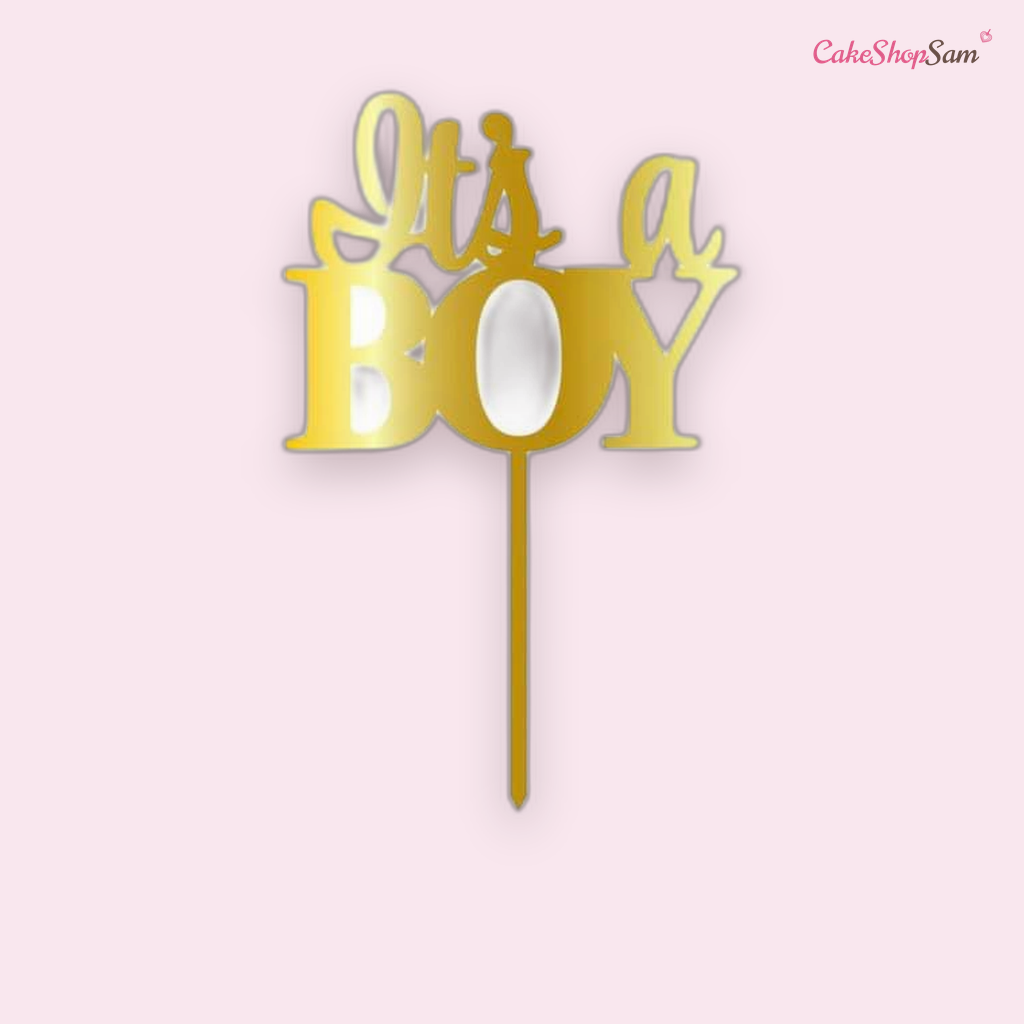 Cake topper - It's à boy doré — CakeShopSam