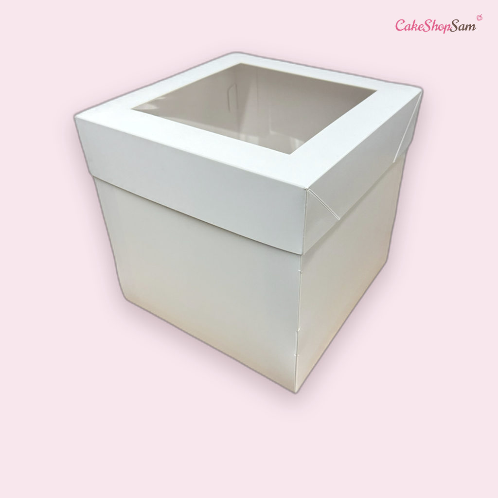 Boîte à gâteaux hautes avec fenêtre sur le dessus — CakeShopSam