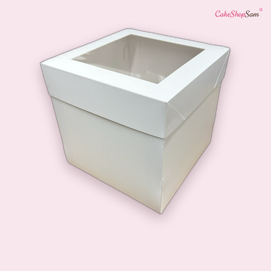 Boîte à gâteaux hautes avec fenêtre sur le dessus — CakeShopSam