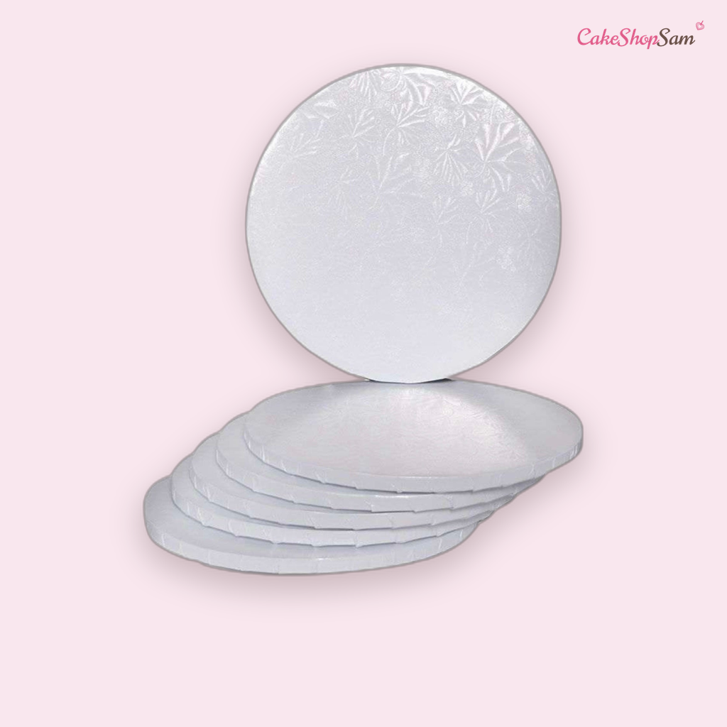 Plateaux épais rond blanc lot de 5 — CakeShopSam