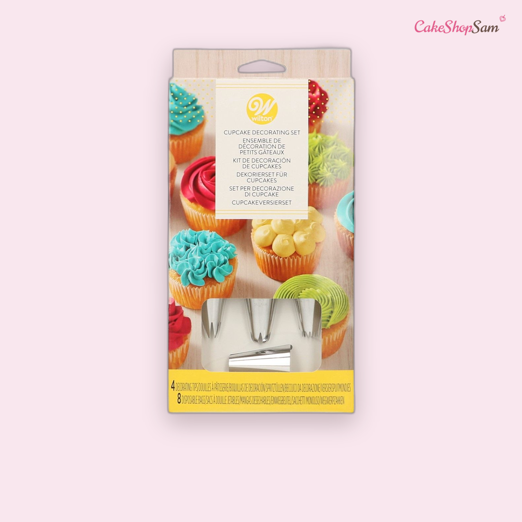 Set de decoration wilton 4 douilles+8 poches jetables — CakeShopSam