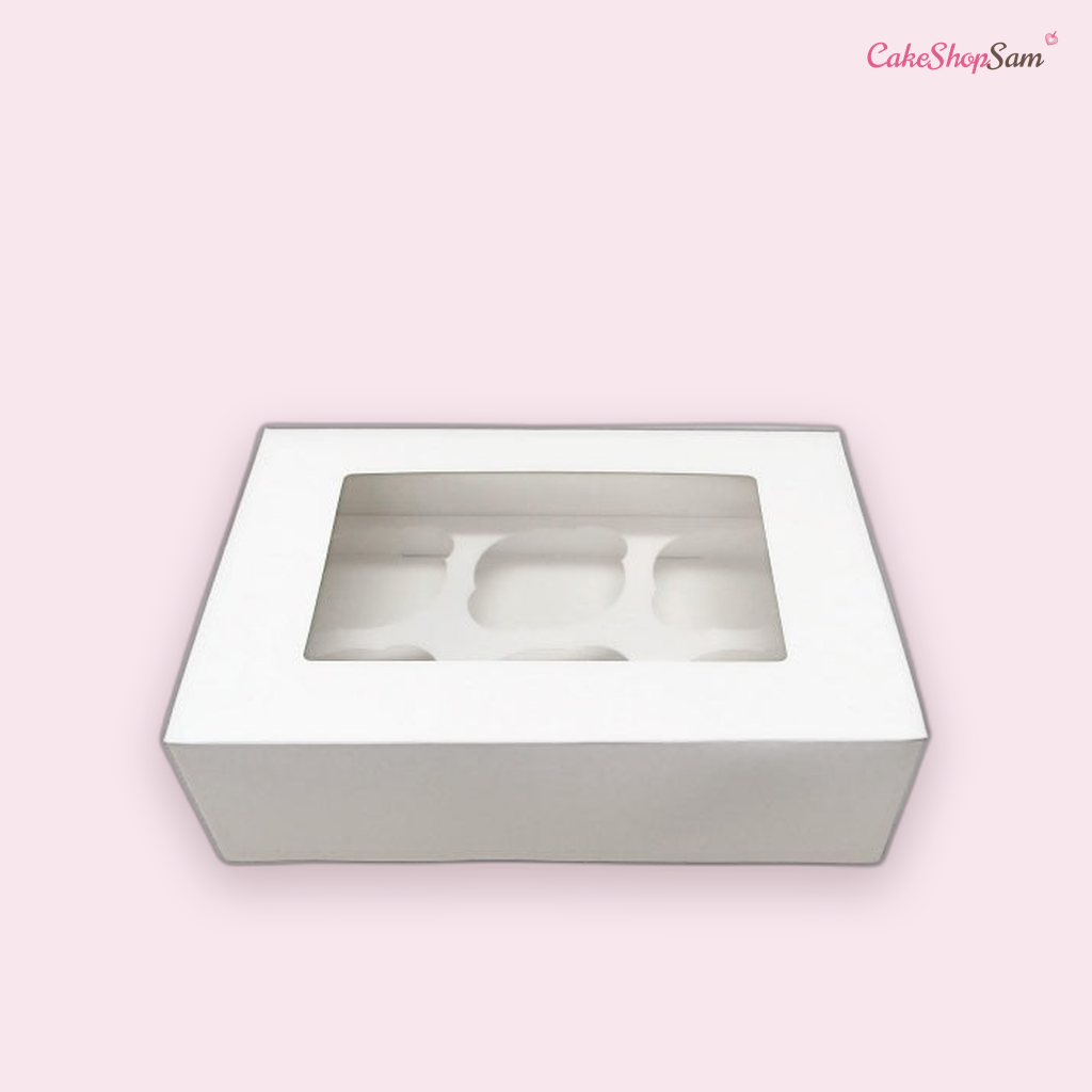 Boîte cupcake à fenêtre pour 6 — CakeShopSam
