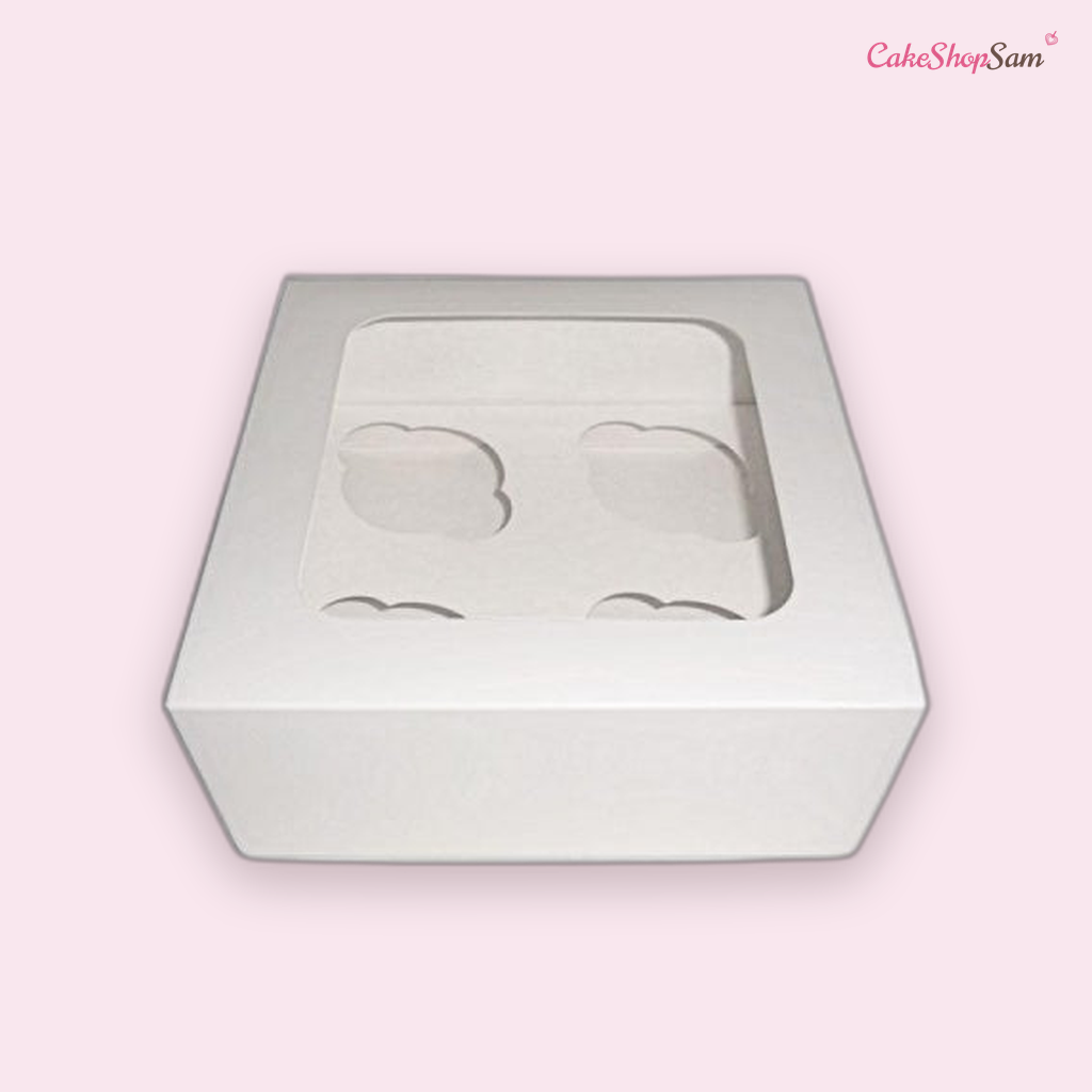 Boîte cupcake à fenêtre pour 4 — CakeShopSam