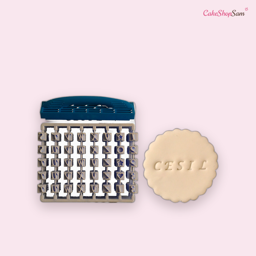 Lot de 4 tampons alphabet italique — CakeShopSam