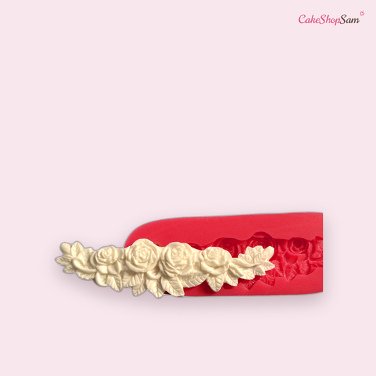 Moule en silicone bordure 4 rose — CakeShopSam