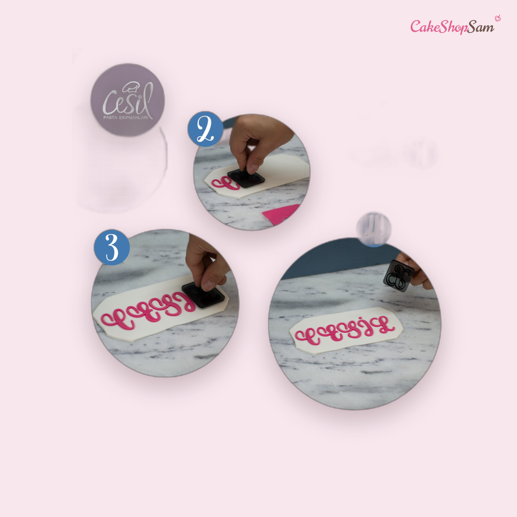 Embosseur luna lettres majuscules — CakeShopSam