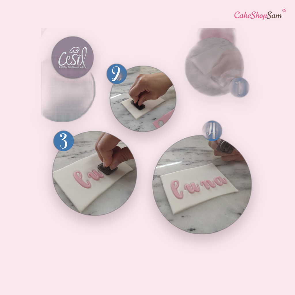 Tampons lettre minuscule luna — CakeShopSam