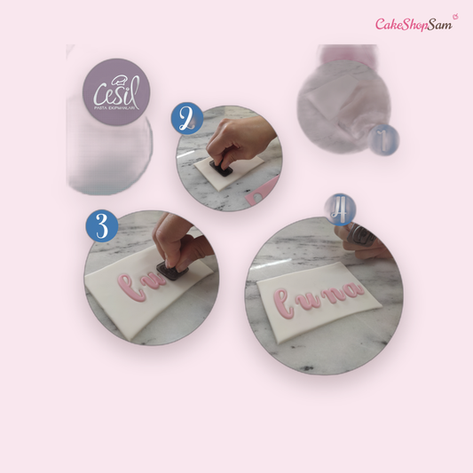 Tampons lettre minuscule luna — CakeShopSam