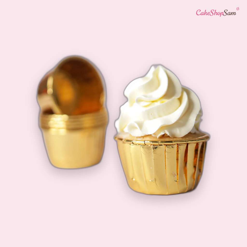 Caissette à cupcakes gold sweet stamps lot de 24 Pieces — CakeShopSam