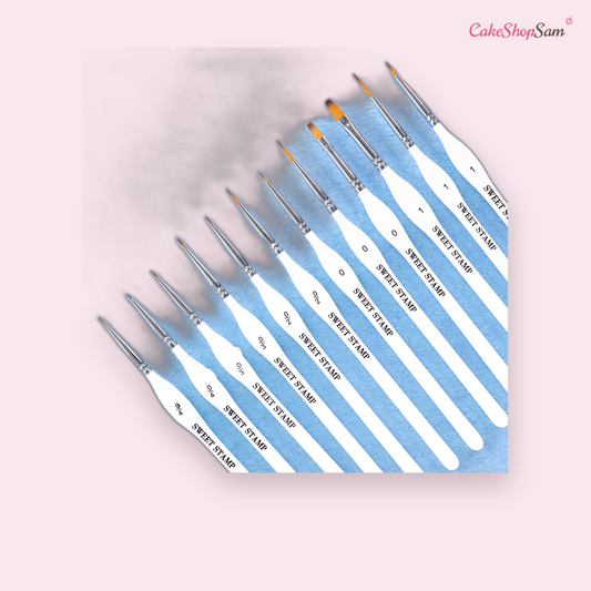 Lot de 12 pinceaux professionnel sweet stamps — CakeShopSam