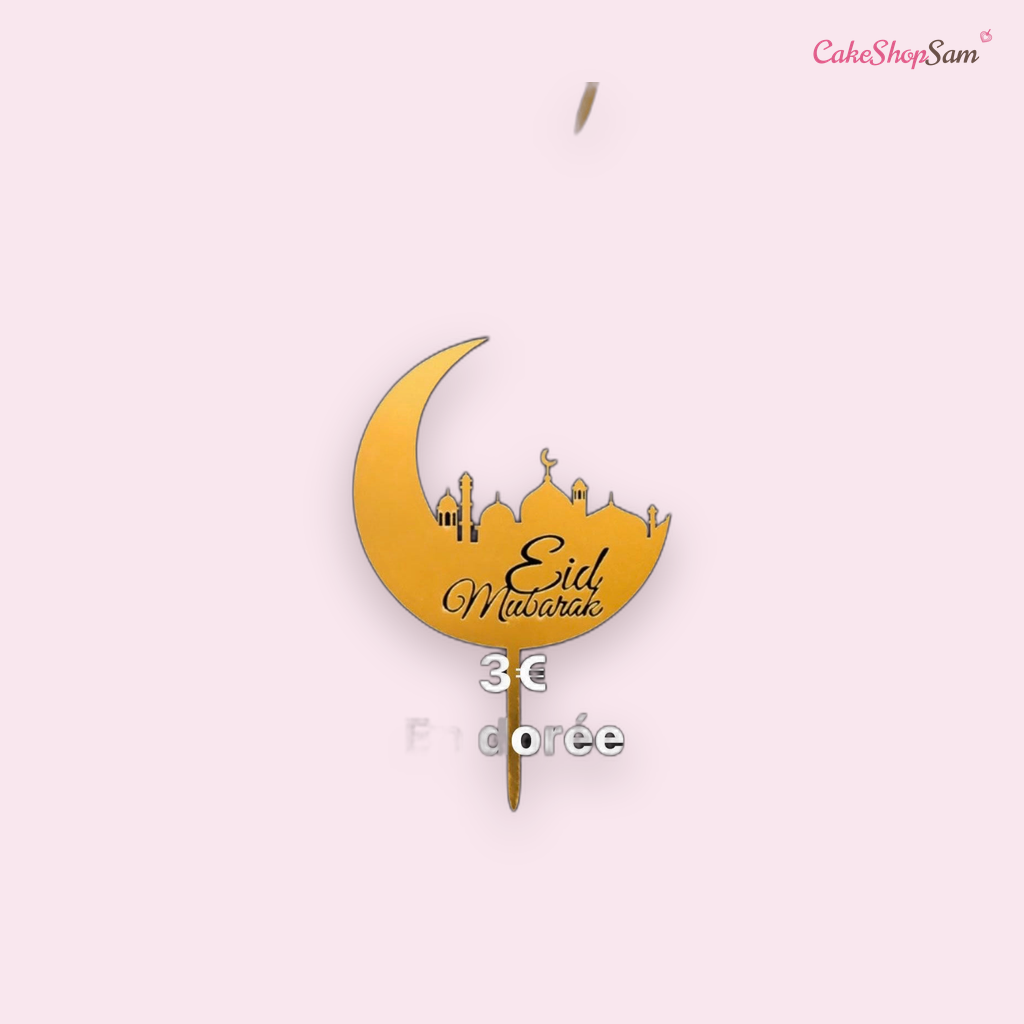 Topper eid mubarak doré — CakeShopSam