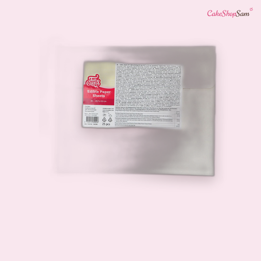 FUNCAKES FEUILLES DE SUCRE COMESTIBLE A4 PK/25 — CakeShopSam