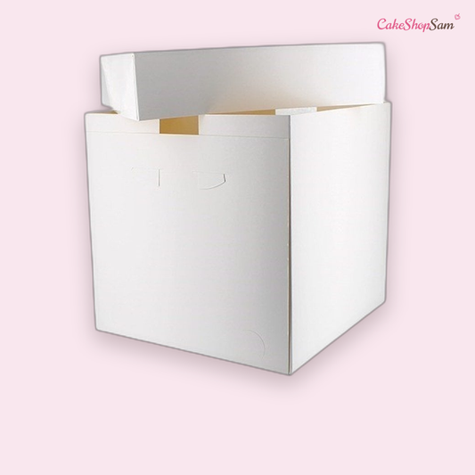 Boîte à gâteau blanche profonde — CakeShopSam
