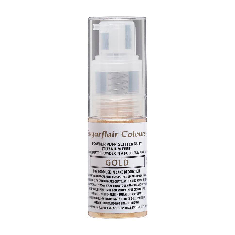 Spray pailleté Sugarflair — Gold (10 g)