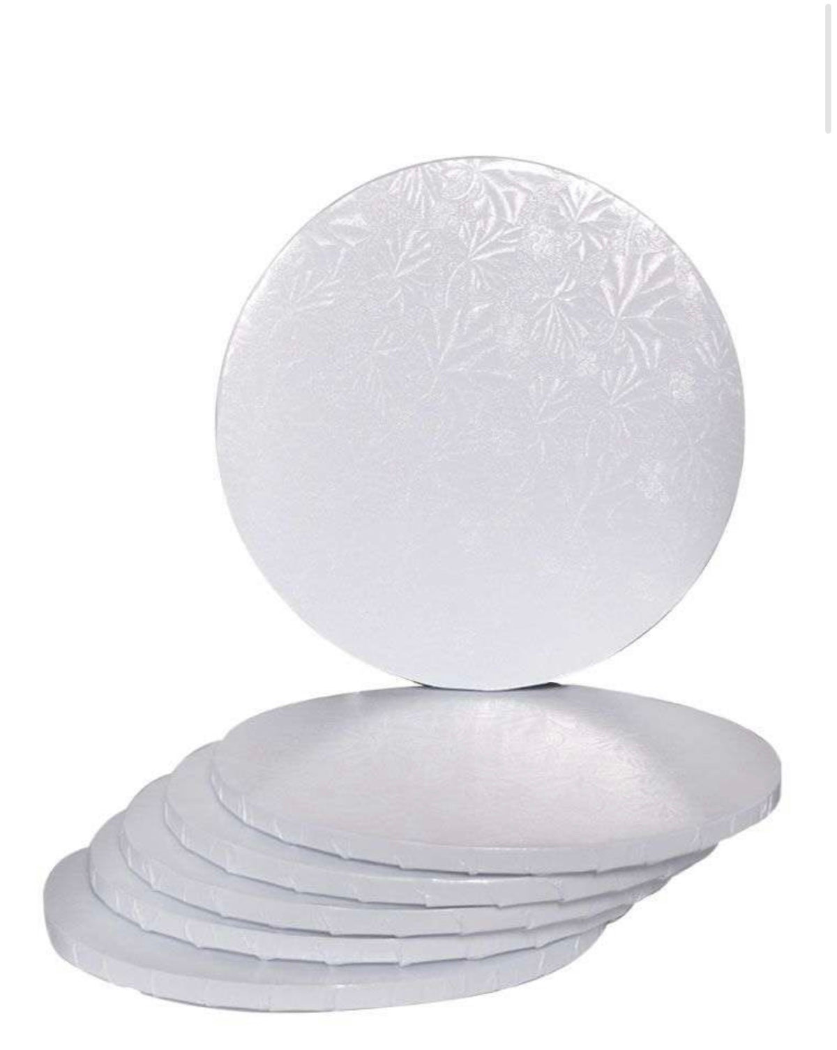 Plateau rond épais blanc — lot de 5