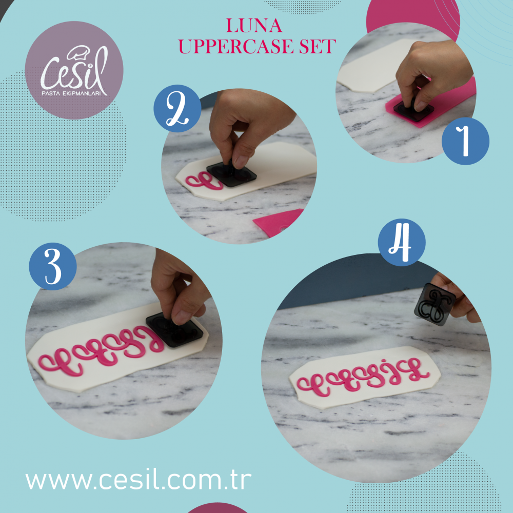 Embosseur — lettres majuscules Luna